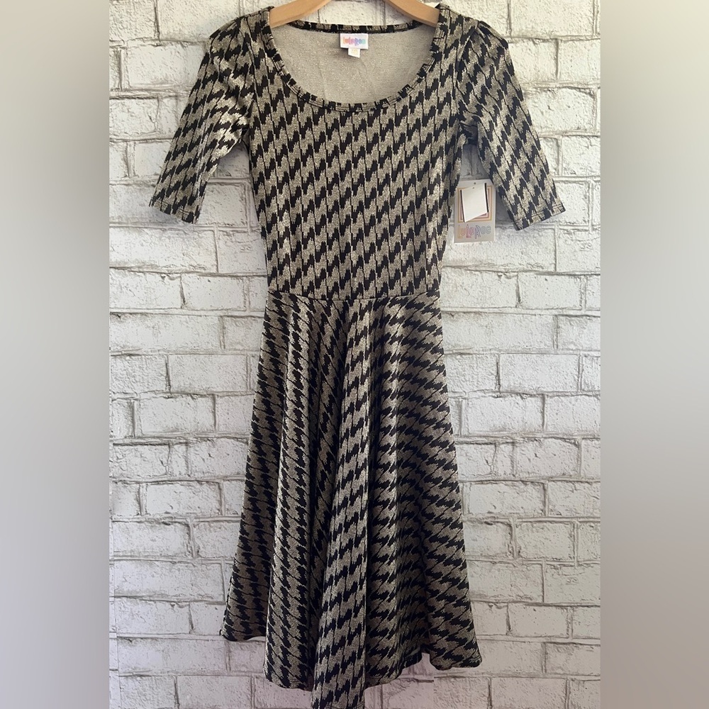 NEW!!! Scoop Neck Mid Sleeve Dress Lularoe Elegant Nicole Size XXS